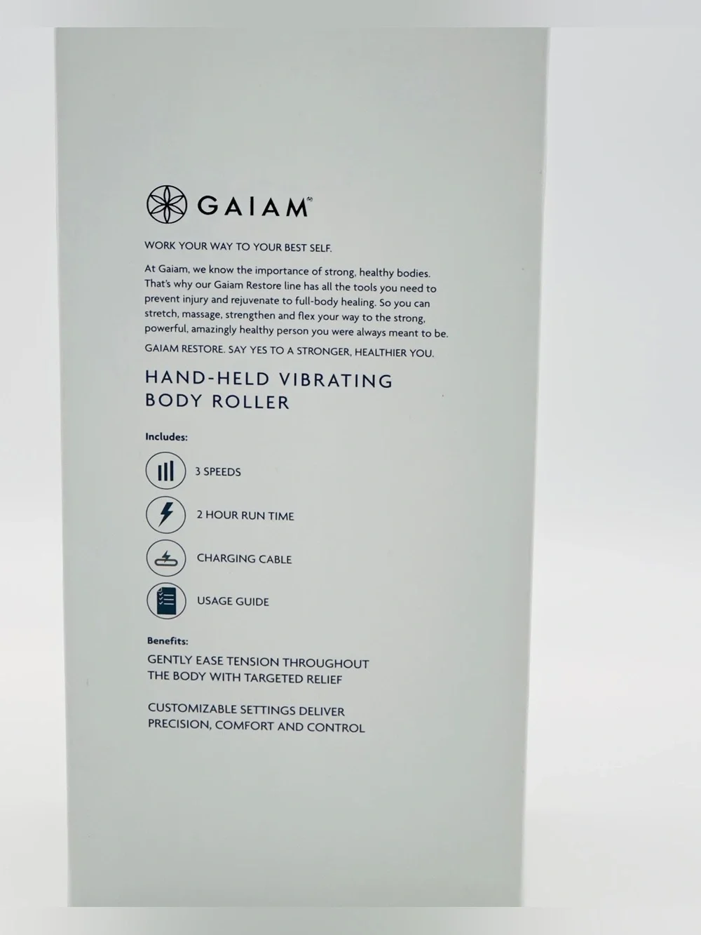 GAIAM Hand-Held Vibrating Body Roller Massager
